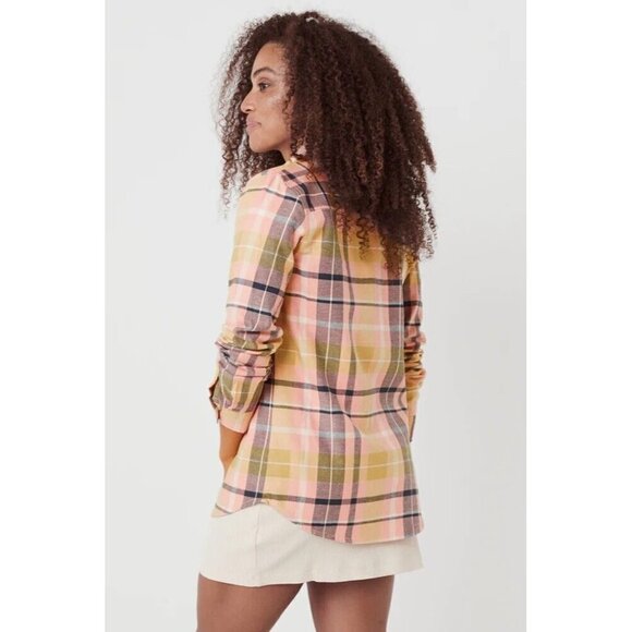 Spell & The Gypsy Collective Maverick Flannel Button Up Apricot Size Medium NWT - Picture 5 of 10